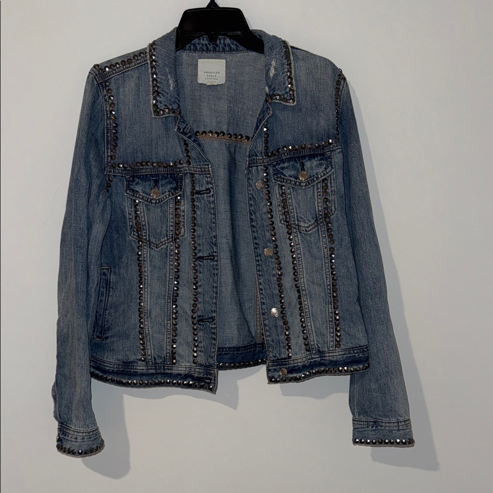American Eagle Studded Denim Jacket - Picture 2 of 7